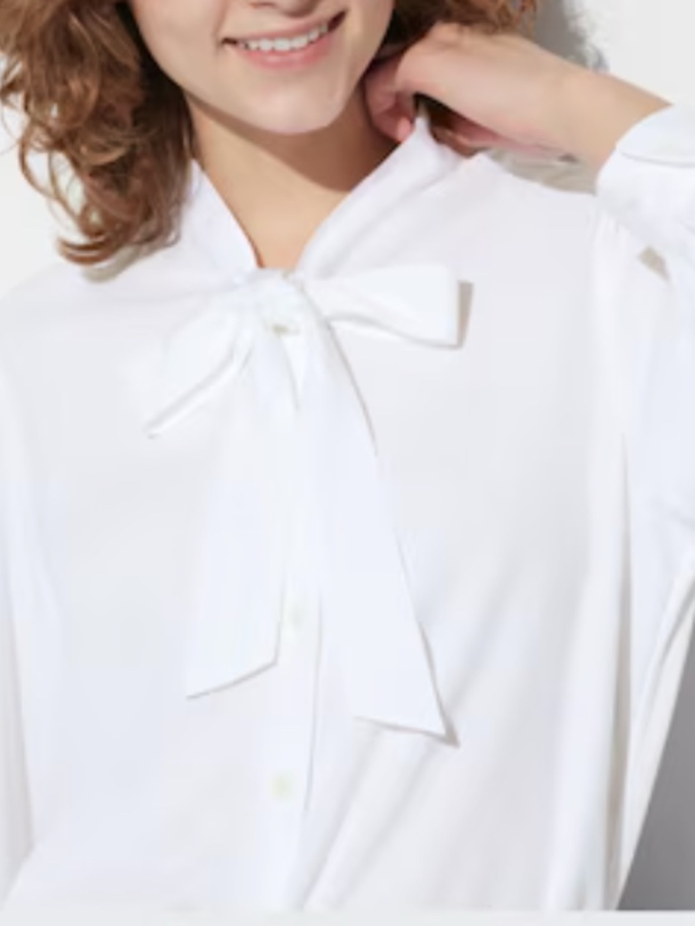 UNIQLO, Women’s White Tie Blouse, Size S